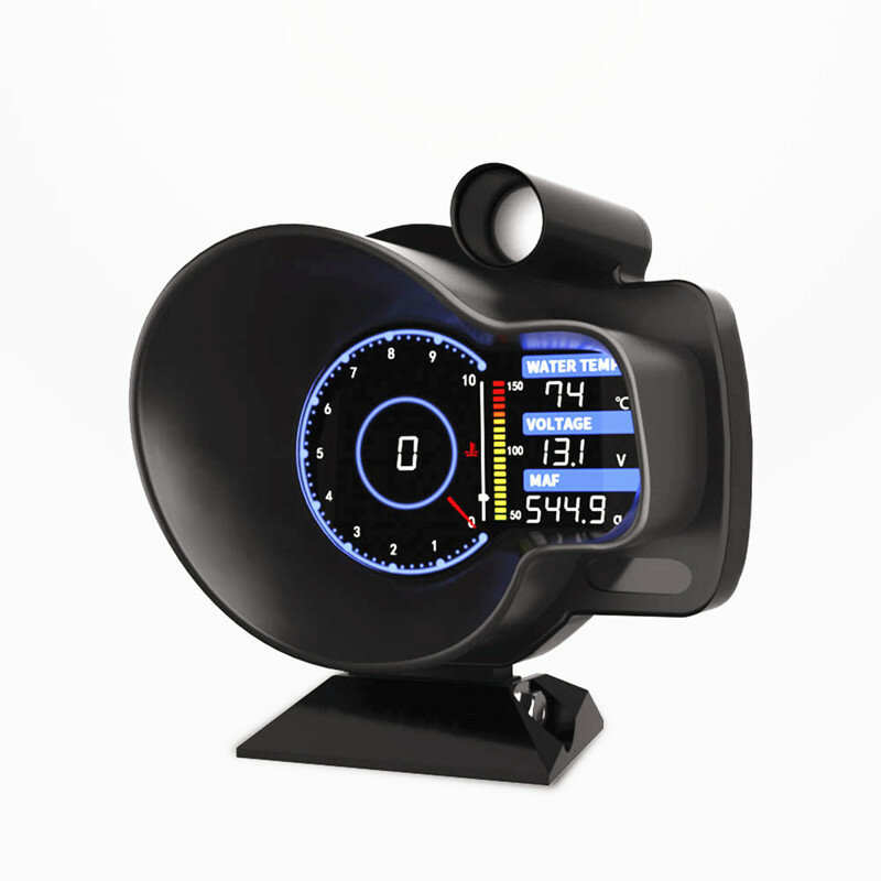 DO916Car OBD Guage Head Up Display Digital Dash Boost Water Temp Voltage Speed Gauge Odometer Tachometer MAP Diagnosti