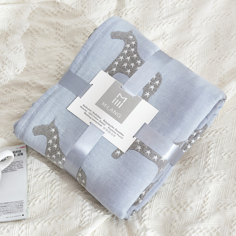 Little Horse Print Soft Blanket