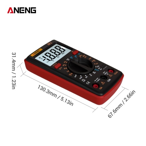 ANENG M1 Multimètre numérique portatif Rétroéclairage LCD