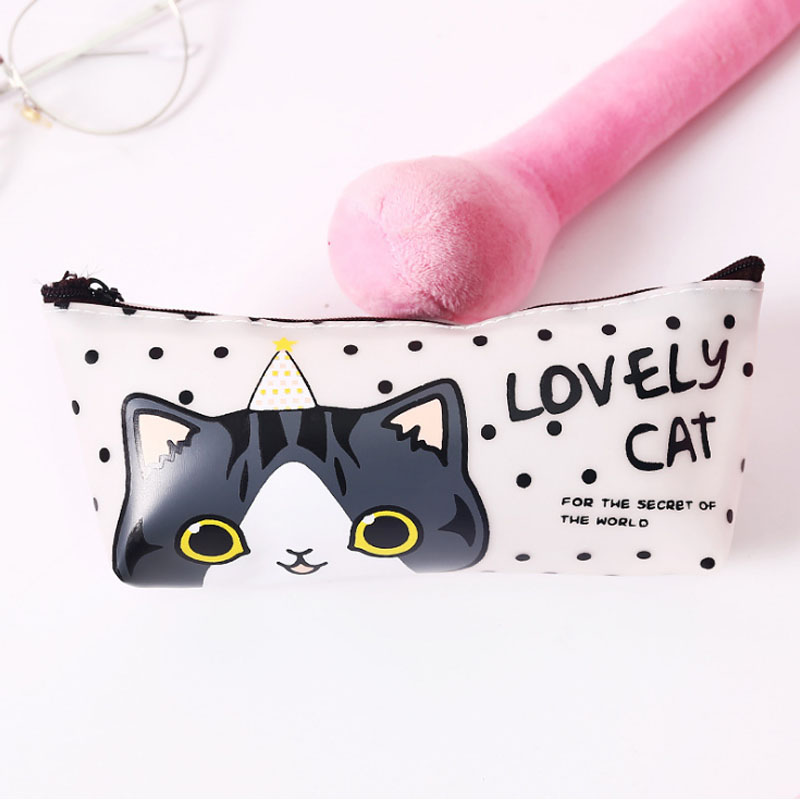 Cute Cat Print Stationary Storage Bag