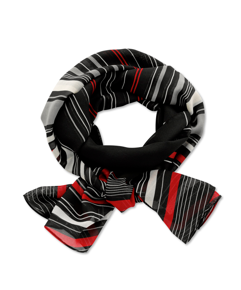 Alexandra stripe chiffon scarf