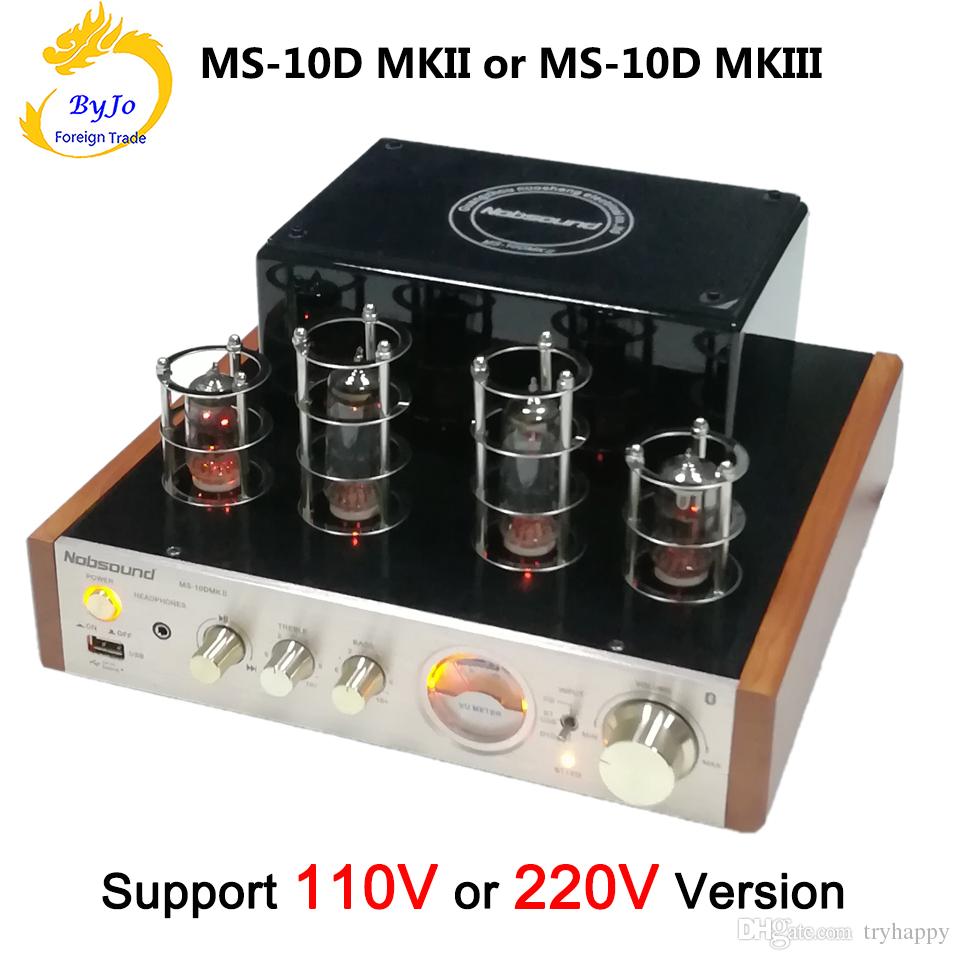 Nobsound MS-10D MKII and MS-10D MKIII Tube Amplifier Hifi Stereo Audio Amplifier 25W*2 Vaccum Tube AMP Support Bluetooth USB 110V or 220V