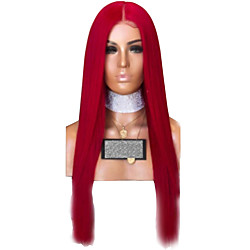 Synthetic Wig Natural Straight Minaj Layered Haircut Wig Very Long Watermelon Red Synthetic Hair 30 inch Women's New Arrival Red Lightinthebox