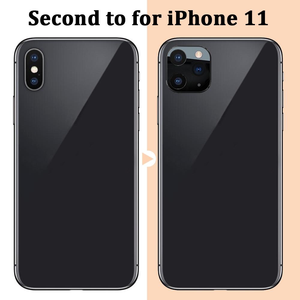 Second Change For iPhone 11 Pro Max 2019 Camera Lens Metal Glass Camera Lens Protector Ring For iPhone X XS MAX Camera Protective Cover