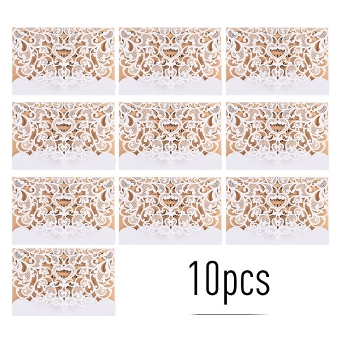 10pcs Pearl Paper Floral Einladungskarten