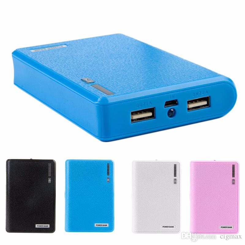 Dual USB Power Bank 4x 18650 External Backup Battery Charger Box Case For Phone