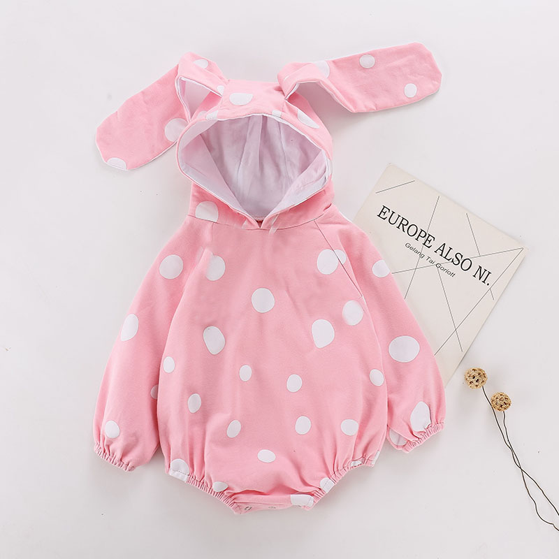 Baby 3D Ear Dog Style Dotted Bodysuit