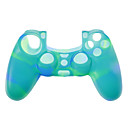 Silicone Skin Case for PS4 Controller (Blue  Green)