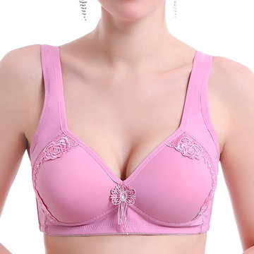 Comfortable Wireless Lightly Lined Breathable Soft Gather Adjustable Bras