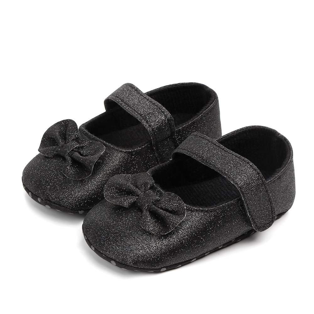 Baby / Toddler Girl Pretty Solid Bowknot Velcro Shoes (Various colors)