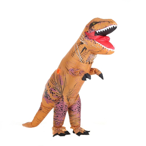 Funny Kids Inflatable Dinosaur Trex Costume Suit Air Fan Operated Blow Up Halloween Cosplay Fancy Dress Animal Costume Jumpsuit