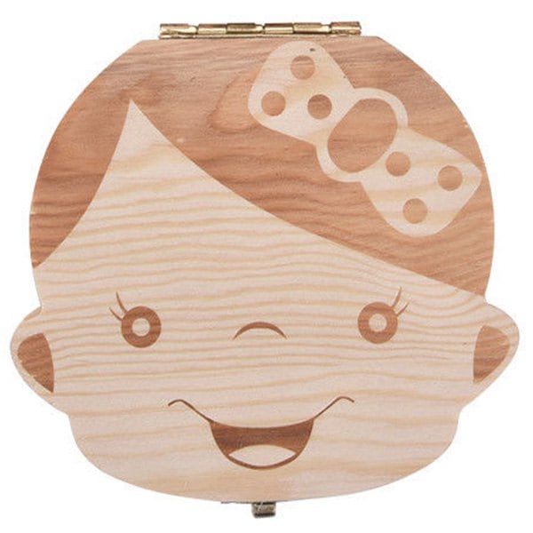 Creative Wooden Teeth Box for Baby