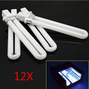 12Pcs 9Watt White Light Lamp Tube Nail Art UV Gel Dryer