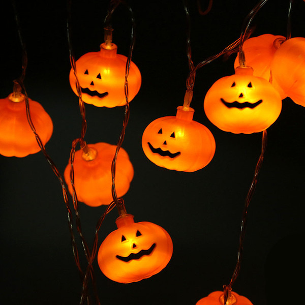 halloween pumpkin lamp led light string garland battery box device new year christmas decorations for halloween home christmas ornaments
