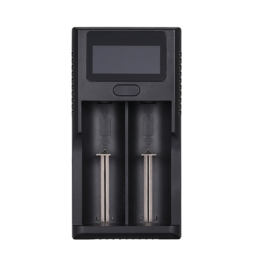 Universal Smart Lithium Battery Charger with LCD Display Double Battery Slots Safe and Reliable Charging Rechargeable Battery Charger for 3.7V/3.8V Lithium-ion Batteries 26650/18650/18500/18350/17670/16340/14500/10440