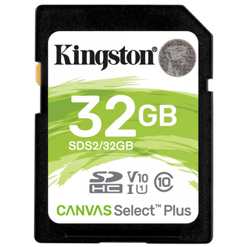 Kingston 32GB Canvas Select Plus V30 SD Card (SDHC) UHS-I U3 - 100MB/s