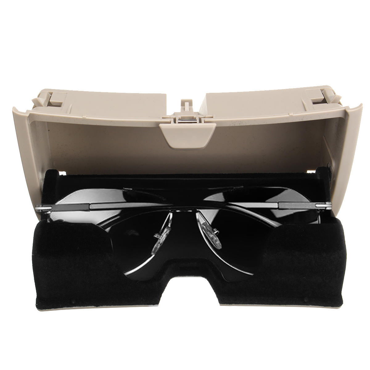Car Front Sun Glasses Case Box Holder Plastic Storage Box Beige for BMW X5 X6 F15 F16 2014-2017