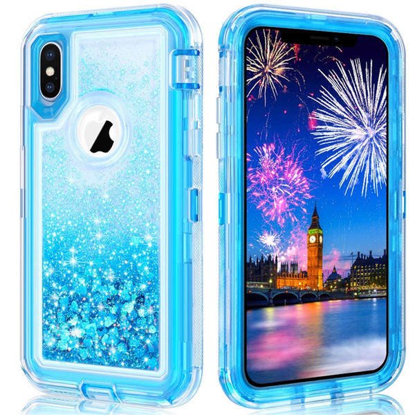 for iphone xr case glitter liquid quicksand floating flowing sparkle shiny bling diamond stylish clear cute case for iphone xs max