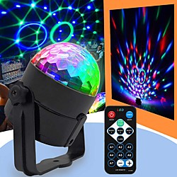 U'King Disco Lights Party Light LED Stage Light / Spot Light Sound-Activated / Remote Control / Music-Activated 6 W Portable RGB for Dance Party Wedding DJ Disco Show Lighting Lightinthebox