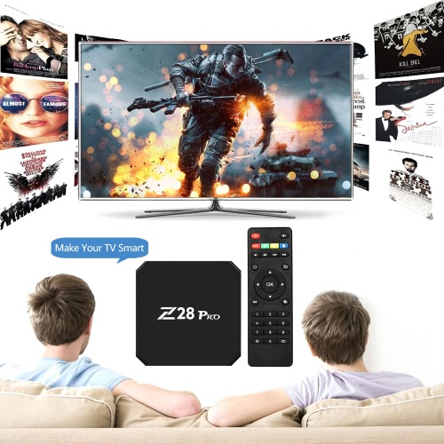 Z28 PRO Smart Android 7.1 TV Box RK3328 Quad Core 64 Bit UHD 4K VP9 H.265 USB3.0 2GB / 16GB Mini PC WiFi LAN HD Media Player EU Plug