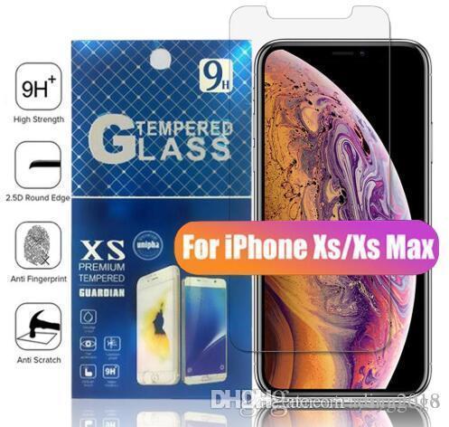 sell brand for new iphone x xr xs max x 8 7 plus tempered glass screen protector anti-fingerprint for samsung s8 s7 edge paper package