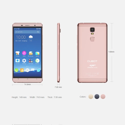 CUBOT Cheetah Smartphone 4G FDD-LTE 3G WCDMA Android 6.0 OS MTK6753A Octa de base 5.5 