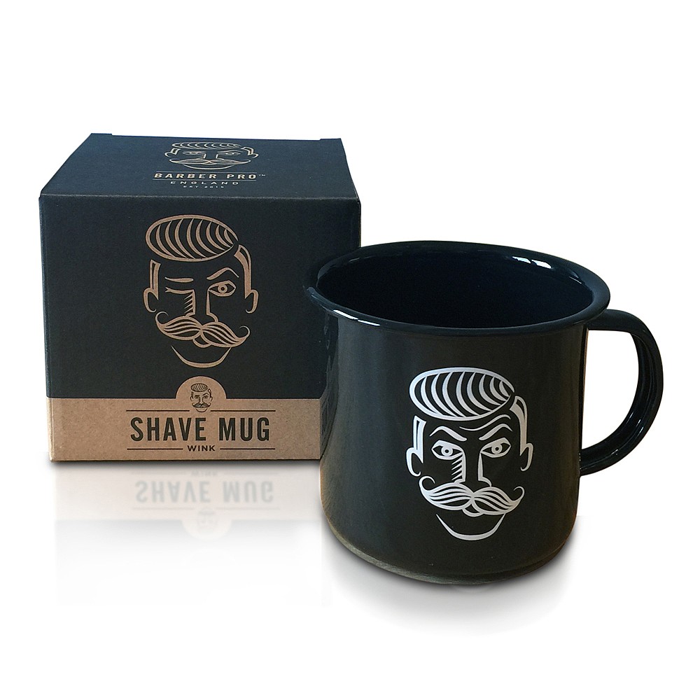 barber pro shave mug - wink
