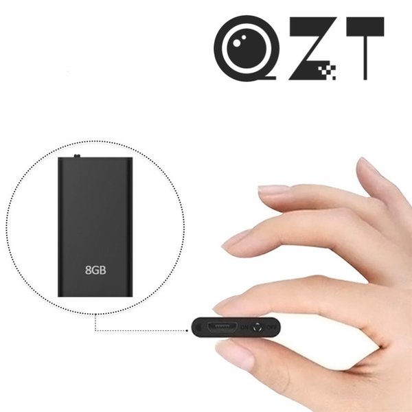 QZT Smallest Voice Recorder Mini MP3 Player Small Digital Audio Sound Recorder Micro Voice Recorder Dictaphone Recording Devicehello
