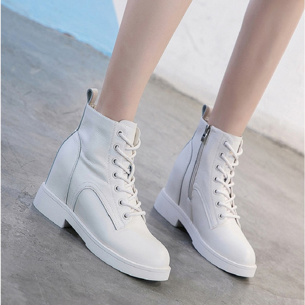 Original Women Boots triple black white womens lether Increase shoes cool girl Designer Trainers Sports Sneakers walking hiking shoe 34-39