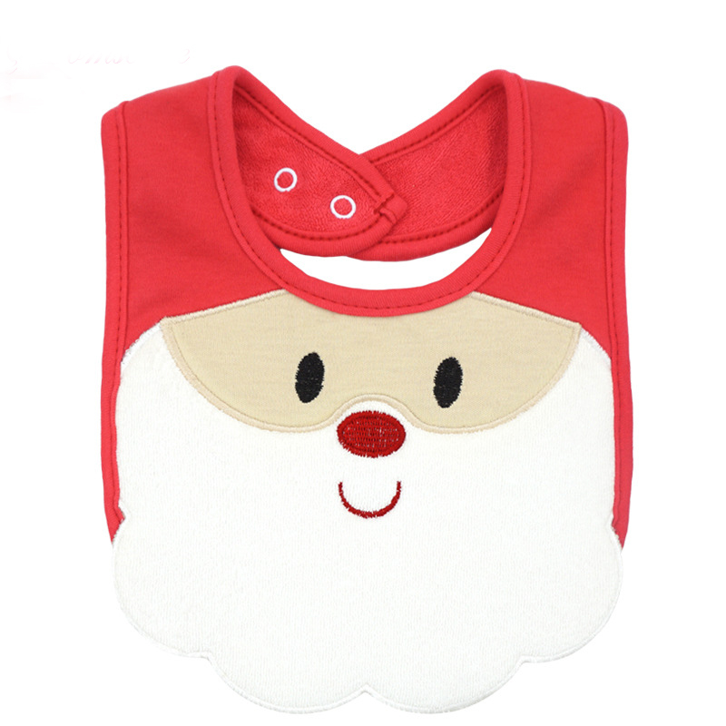 1-pack Adorable Cartoon Animal Embroidered Bib