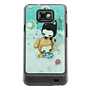 Two Cartoon Ali Leather Vein Pattern Hard Case for Samsung Galaxy S2 I9100