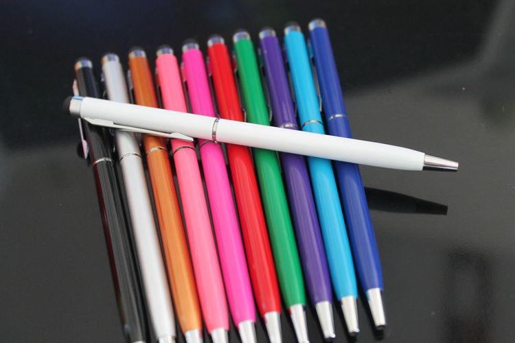 Universal 2 in 1 ball pen Capacitive Stylus Touch Pen for iPad iPhone Tablet PC Cellphone with clip free shipping 30 pcs/lot;50 pcs/lot
