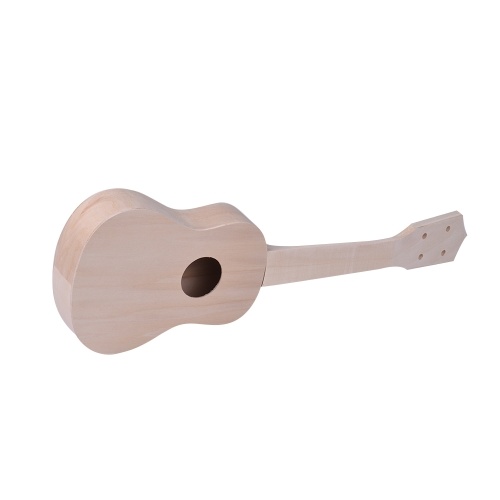 21 pouces non fini bricolage ukulélé kit ukelele uke tilleul corps et cou palissandre touche et pont ficelle en nylon pour les amateurs de ukulélé