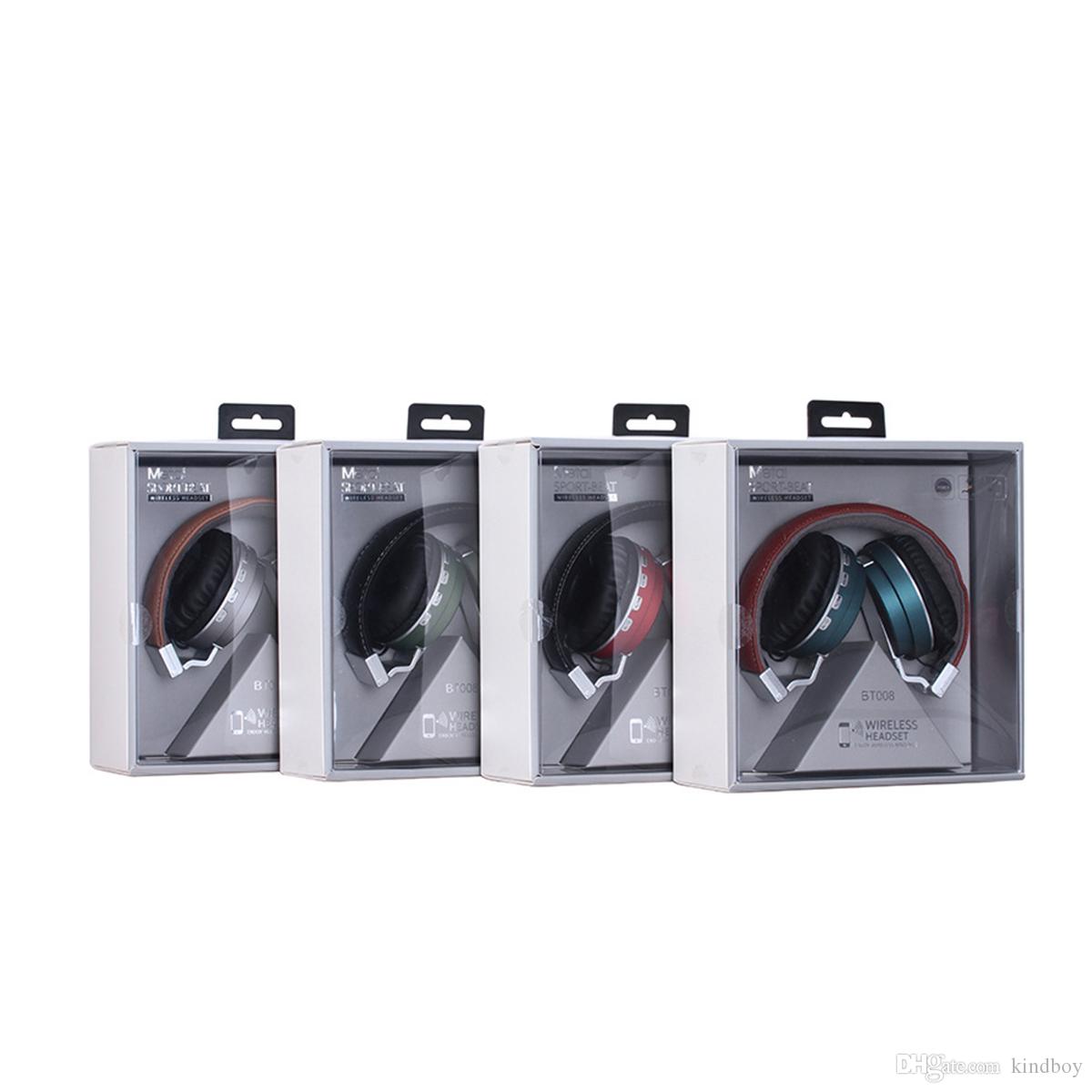 BT008 BT-008 Wireless Headset Headphone Earphone Universal Bluetooth Foldable HIFI Mic FM memory Card Wireless Wired Bluetooth Headphones