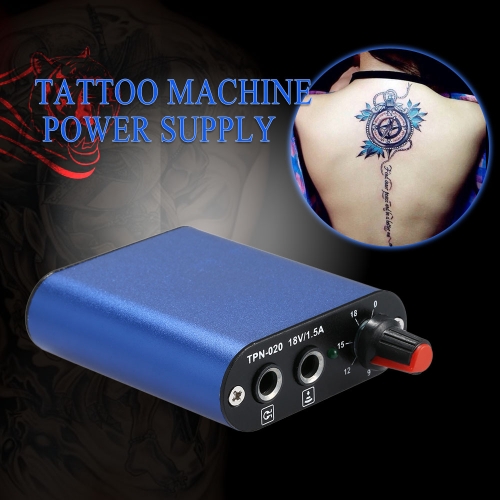 Mini Adjustable LED Aluminium Tattoo Power Supply Rotary Motor for Permanent Makeup Pen Tattooing Machine Kit Red EU Plug