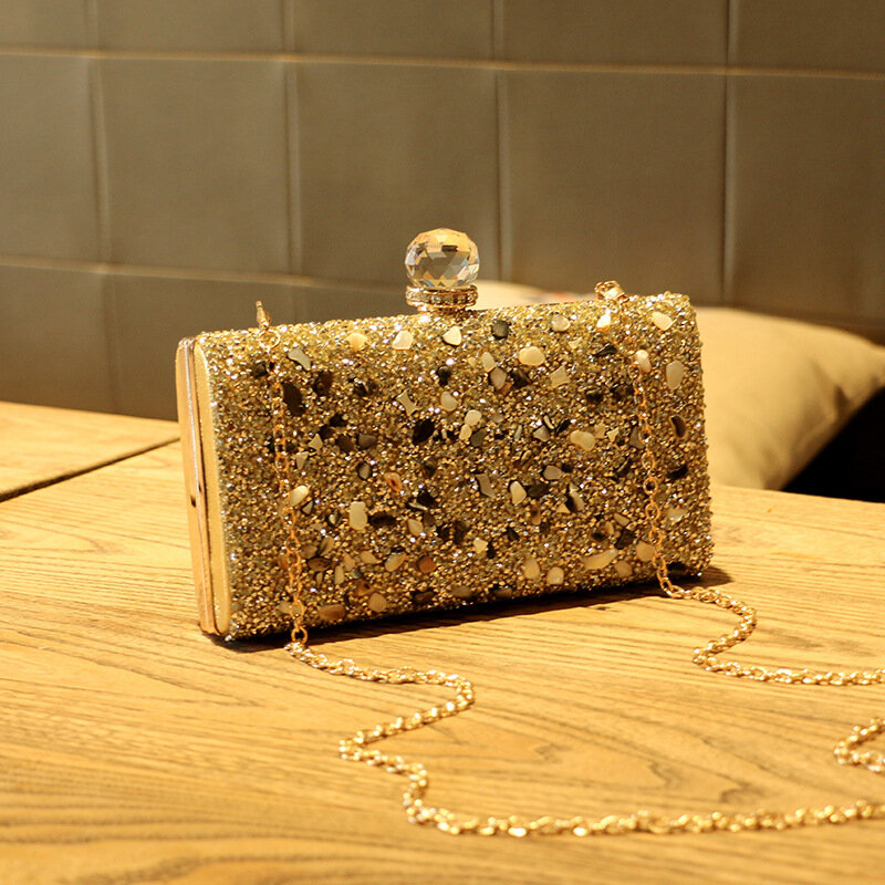 Damen Mode Crossody Bag Umhängetasche Pailletten Glitter Handtasche