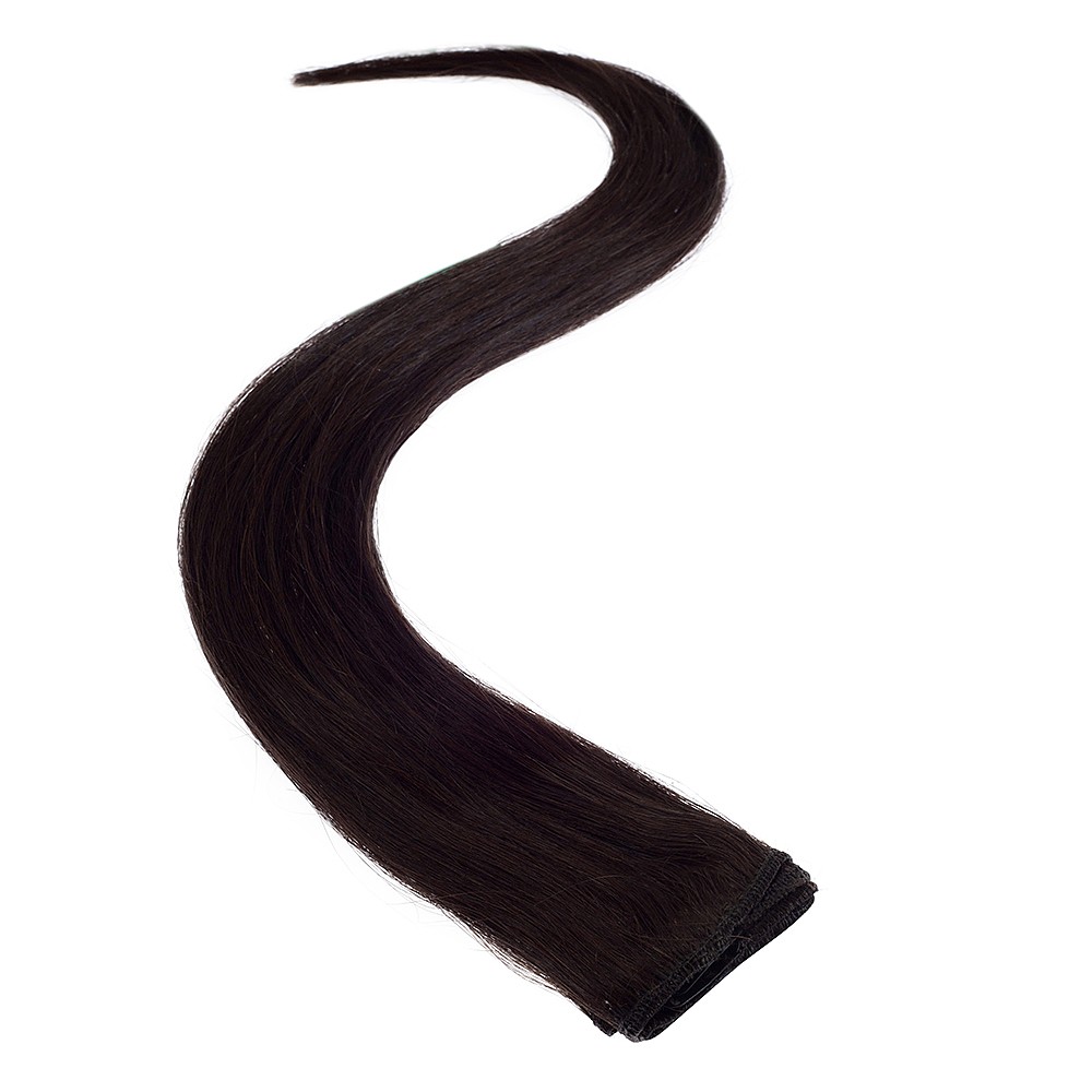 wildest dreams clip in single weft human hair extension 18 inch - 1b barely black