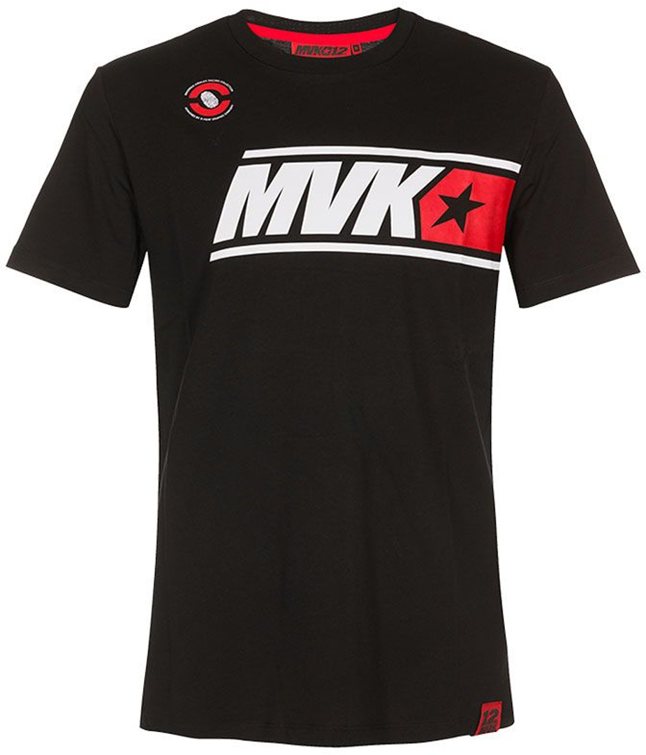 VR46 Maverick Vinales T-Shirt MVK Noir Blanc Rouge L