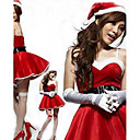 Cute Girl Red Velvet Christmas Costume