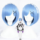 14inches short ice blue life in a different world from zero rem anime cosplay wig cs 288d Halloween