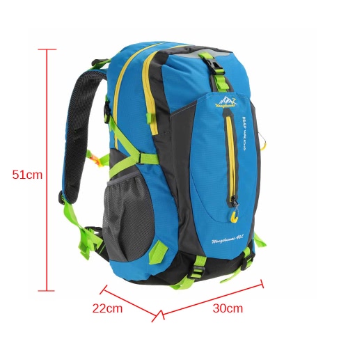 40L Water-resistant Breathable Shoulder Backpack Outdoor Traveling Hiking Mountaineering Unisex Backpack Daypack