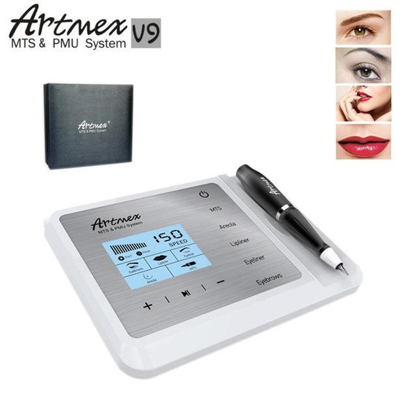 artmex v9 new model digital eyebrow lip eyeline mts / pmu digital professional permanent makeup tattoo machine rotary pen