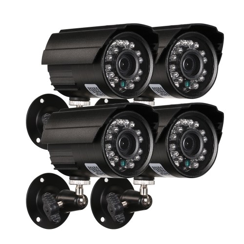 Caméra bullet CCTV IR étanche 4 * 1080P AHD + Câble de surveillance 4 * 60ft