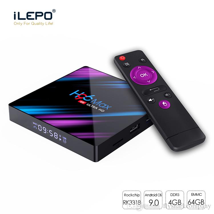 H96 Max Android 9.0 TV Box RK3318 Android TV Boxes 4GB 64GB TV Box 2.4G-5G Wifi Bluetooth4.0 set top box