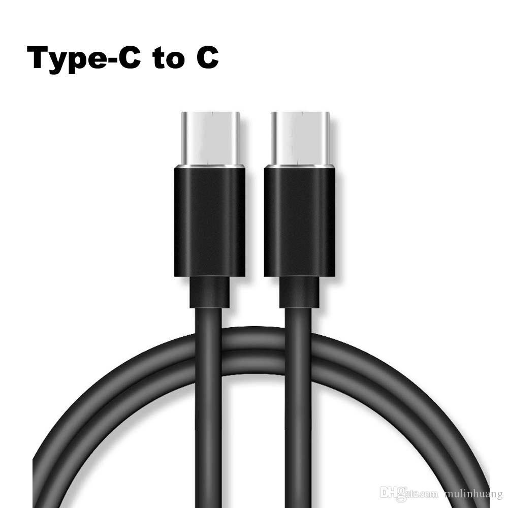 1m 3FT USB Type-C to Type C Cable c to c Fast Charge for Samsung Galaxy s10 note 10 Plus Support PD 60W 3A Quick Charge cords DHL shipping
