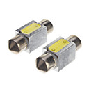 2PCS 31mm 2W Dome Car Light Lamp Bulb White DC 12V