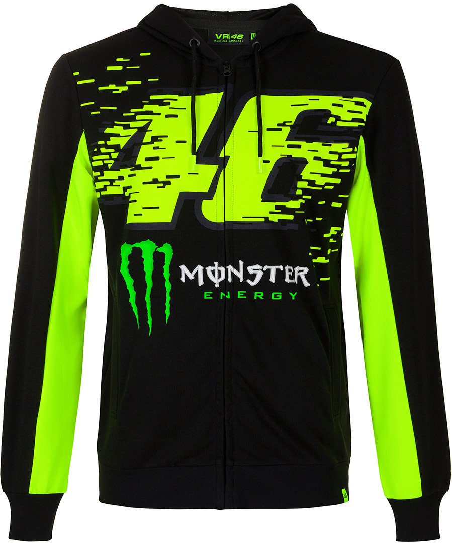 VR46 Monster Monza Hoodie Zip Noir Vert 2XL