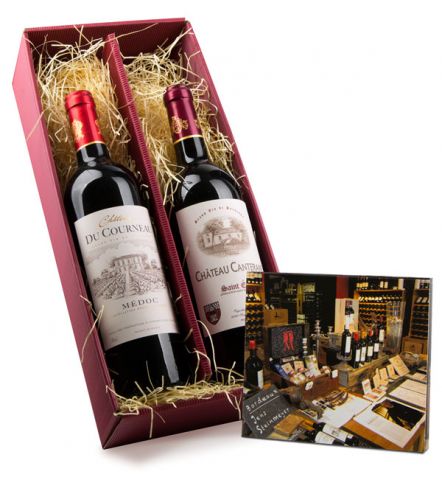 Geschenk-Set 2 Bordeaux-Weine mit CD