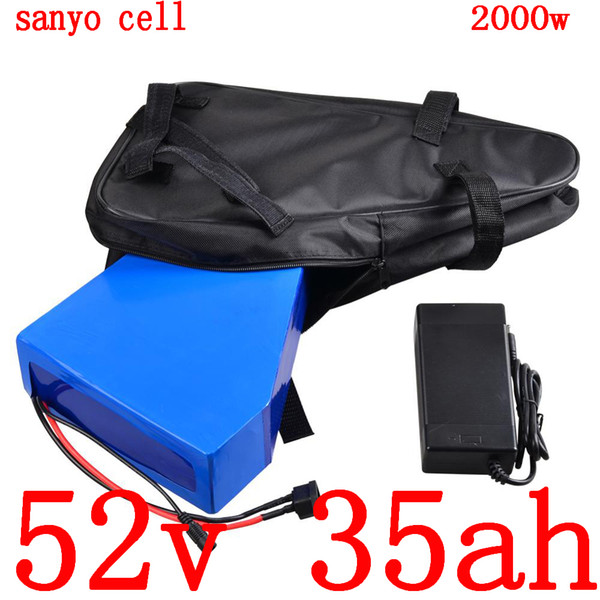 52V 1000W 2000W electric scooter battery 52V lithium ion battery use sanyo cell 52V 35AH electric bike battery with 5A charger