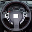 XuJi ™ Black Genuine Leather Steering Wheel Cover for Nissan QASHQAI X-Trail NV200 Rogue